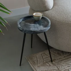 Discount ZILT Ronde Bijzettafel Katheryne Marmer, 33cm