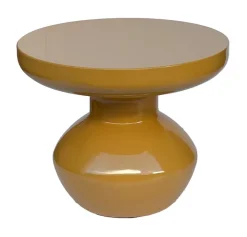 Brix Ronde Bijzettafel Lou 40cm, kleur Mosterdgeel