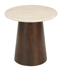 Clearance Sohome Ronde Bijzettafel Margred Marmer en mangohout, 45cm