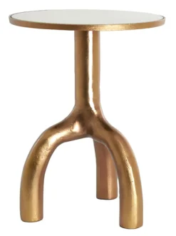 Outlet Light & Living Ronde Bijzettafel Mello kleur Brons