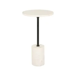 New Richmond Interiors Ronde Bijzettafel Misty Marmer, 30cm