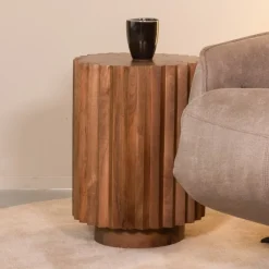 LABEL51 Ronde Bijzettafel Novan Mangohout, 35cm