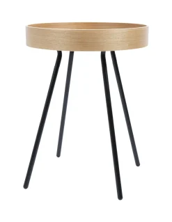 Hot Zuiver Ronde Bijzettafel Oak Tray Eikenhout, 46cm