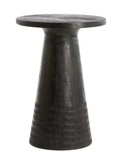 Online Light & Living Ronde Bijzettafel Paxos Mangohout, kleur Zwart