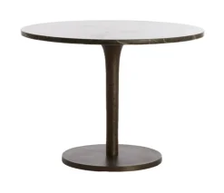 Online Light & Living Ronde Bijzettafel Pazo Marmer, 61cm, kleur Donkerbruin