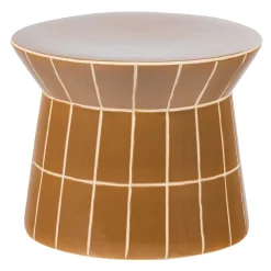 Outlet WOOOD Ronde Bijzettafel Plu Keramiek, 38cm, kleur Honinggeel