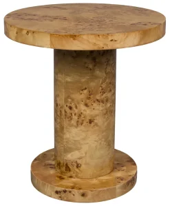 Clearance Dutchbone Ronde Bijzettafel Quinn Eucalyptushout, 46cm