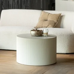 Online WOOOD Ronde Bijzettafel Sanne 60cm, kleur Antique Beige