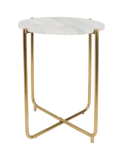 Hot ZILT Ronde Bijzettafel Valdemar Marmer, 45cm