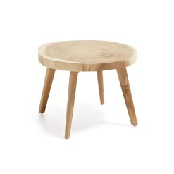 Kave Home Ronde Bijzettafel Wellcres Mungurhout, 65cm Naturel