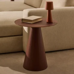 Online Kave Home Ronde Bijzettafel Wilshire Gehard glas, 50cm