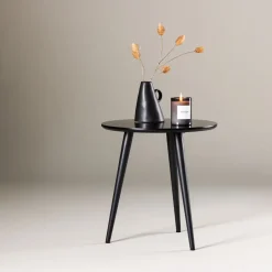 Sale Nohr Ronde Bijzettafel Zakia MDF, 48cm Zwart