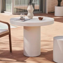 Online Kave Home Ronde Bistrotafel Aiguablava Beton, 90cm