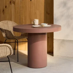 Online Kave Home Ronde Bistrotafel Aiguablava Beton, 90cm