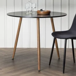 New Nohr Ronde Bistrotafel Austina 90cm, kleur Zwart