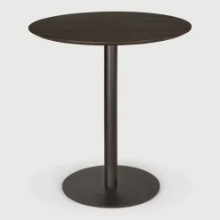 Clearance Ethnicraft Ronde Bistrotafel Blend 70cm, kleur Bruin