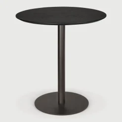 New Ethnicraft Ronde Bistrotafel Blend 70cm, kleur Zwart