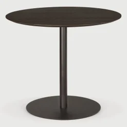 Sale Ethnicraft Ronde Bistrotafel Blend 90cm, kleur Bruin