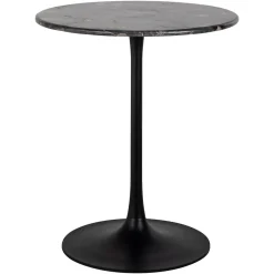Outlet Richmond Interiors Ronde Bistrotafel Carlten Marmer, 65cm Zwart