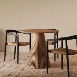 Hot Kave Home Ronde Bistrotafel Jeanette Teakhout, 90cm, kleur Naturel