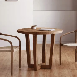 Discount Kave Home Ronde Bistrotafel Nahla Acaciahout, 90cm