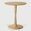 Sale Ethnicraft Ronde Bistrotafel Torsion Gevernist Eikenhout, kleur Naturel