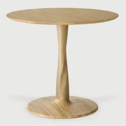Sale Ethnicraft Ronde Bistrotafel Torsion Gevernist Eikenhout, kleur Naturel