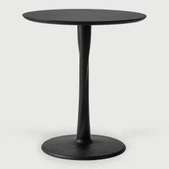 Discount Ethnicraft Ronde Bistrotafel Torsion Gevernist Eikenhout, kleur Zwart