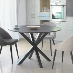 Hot Kave Home Ronde Eettafel Argo MDF, 120cm Zwart