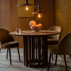 Best Dutchbone Ronde Eettafel Barlet Walnoot, 120cm