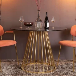 Discount ZILT Ronde Eettafel Bethe Ø104cm Goud