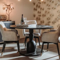 Best Tower Living Ronde Eettafel Brunello Mangohout, 130cm