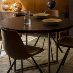 Outlet Dutchbone Ronde Eettafel Class Acaciahout, 120cm