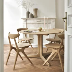 Best Ethnicraft Ronde Eettafel Corto Geolied Eikenhout, 120cm