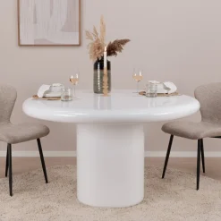 New By-Boo Ronde Eettafel Frost 130cm, kleur Wit
