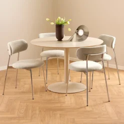 Bendt Ronde Eettafel Ibiza 110cm, kleur Beige