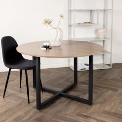Best Nohr Ronde Eettafel Jahanna en staal, 120cm Walnoot