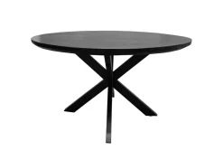Hot Livingfurn Ronde Eettafel Jesper Mangohout, kleur Zwart