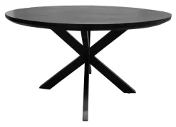 Hot Livingfurn Ronde Eettafel Jesper Mangohout, kleur Zwart