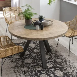 New Artistiq Living Ronde Eettafel Lorence Mangohout, 120cm