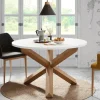 Discount Kave Home Ronde Eettafel Lotus kleur Wit/Eiken