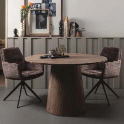 New WOOOD Ronde Eettafel Maan 120cm, kleur Walnoot