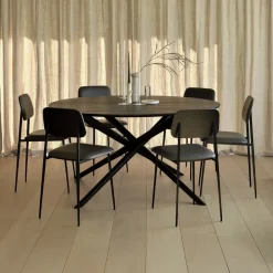 Online Ethnicraft Ronde Eettafel Mikado Gevernist Eikenhout, 150cm