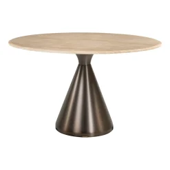 Sale Richmond Interiors Ronde Eettafel Montgommery Marmerlook, 130cm Beige