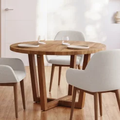 Online Kave Home Ronde Eettafel Nahla Acaciahout, 120cm