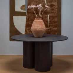 New WOOOD Ronde Eettafel Oona MDF Donkerbruin