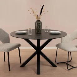 Discount Sohome Ronde Eettafel Parker Keramiek 120cm, kleur Zwart