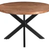 Best Livingfurn Ronde Eettafel Rocky Mangohout en staal