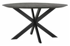 Hot DTP Home Ronde Eettafel Shape Teakhout, kleur Zwart