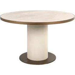 New Richmond Interiors Ronde Eettafel Tivoli Keramiek, 130cm Wit
